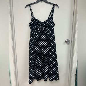 Black and White Polka Dot Retro Style Dress